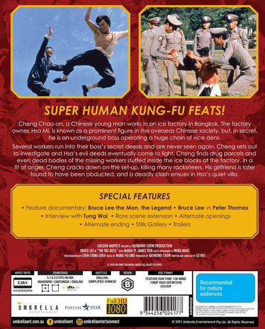 The Big Boss (1971) (Films Of Fury #1) Blu-Ray & Collector's Postcard