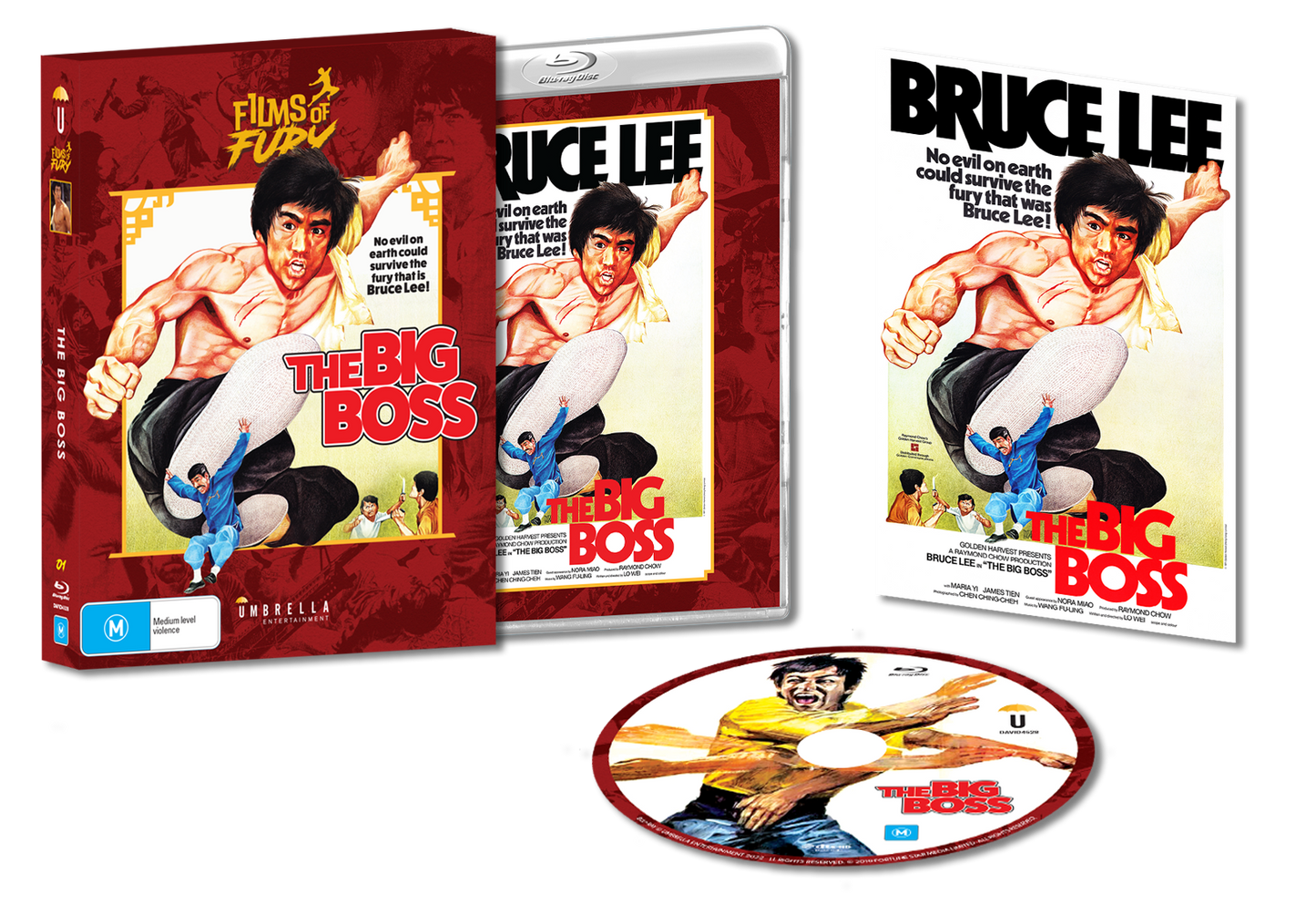 The Big Boss (1971) (Films Of Fury #1) Blu-Ray & Collector's Postcard
