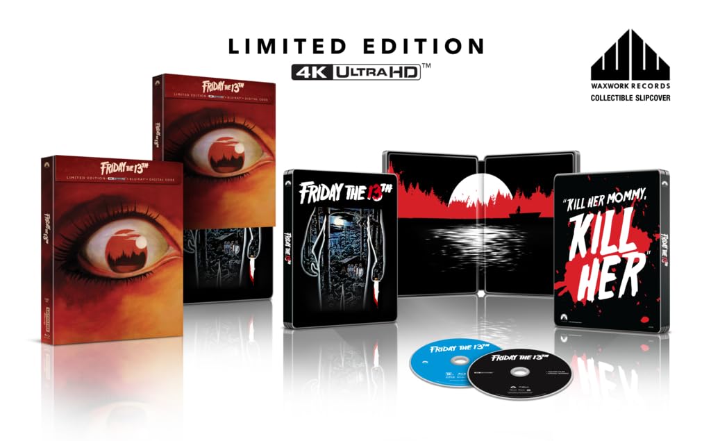 Friday the 13th Limited Edition Paramount 4K UHD/Blu-Ray Steelbook [NEW] [SLIPCOVER]