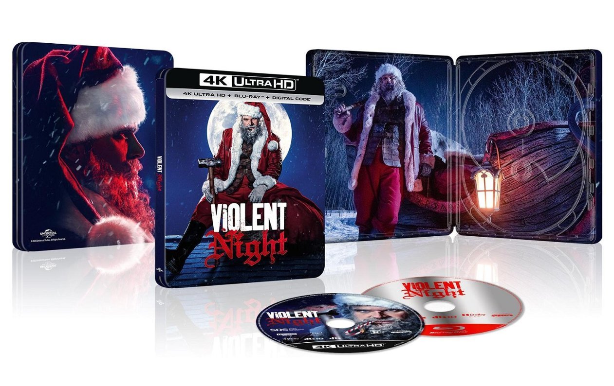 Violent Night Limited Edition Universal Pictures 4K UHD/Blu-Ray Steelbook [NEW] [SLIPCOVER]