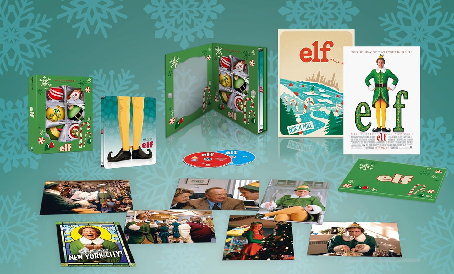 Elf Limited Edition Warner Bros. 4K UHD/Blu-Ray Steelbook [PRE-ORDER] [SLIPCOVER]