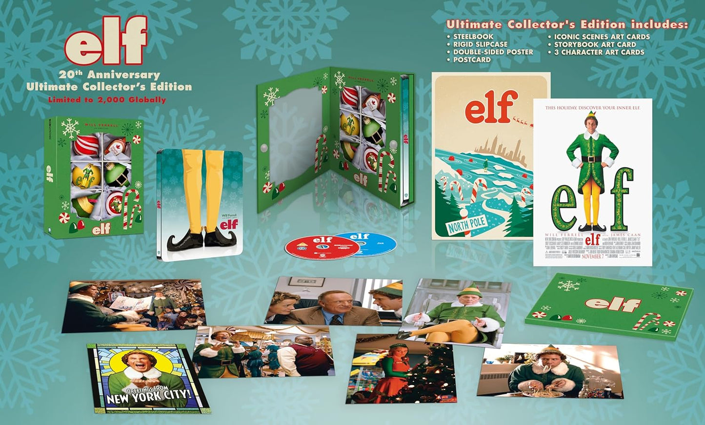 Elf Limited Edition Warner Bros. 4K UHD/Blu-Ray Steelbook [PRE-ORDER] [SLIPCOVER]