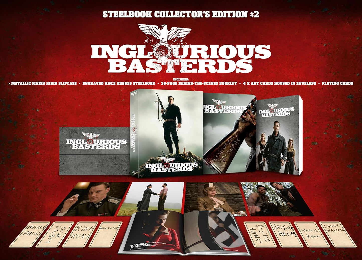 Inglourious Basterds Ultimate Collector's Edition Universal Pictures 4K UHD/Blu-Ray Steelbook [NEW] [SLIPCOVER]