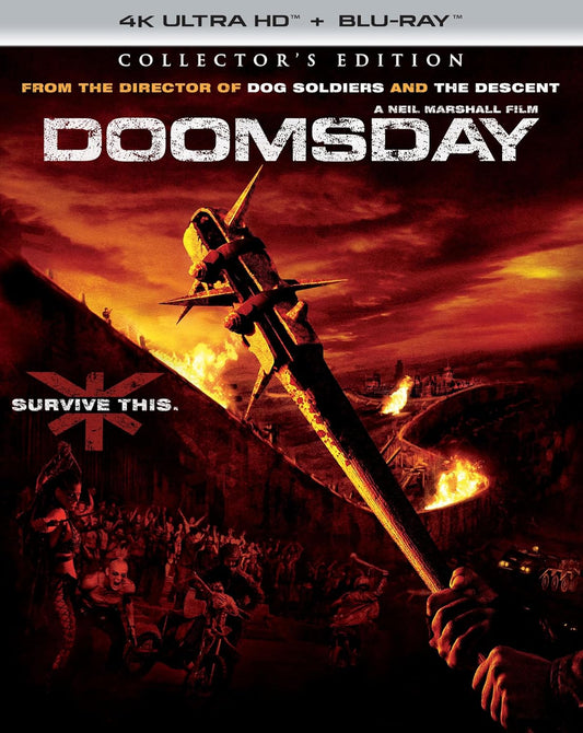 Doomsday Scream Factory 4K UHD/Blu-Ray [NEW] [SLIPCOVER]