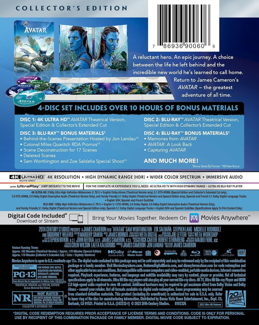 Avatar Collector's Edition 20th Century 4K UHD/Blu-Ray Box Set [NEW]