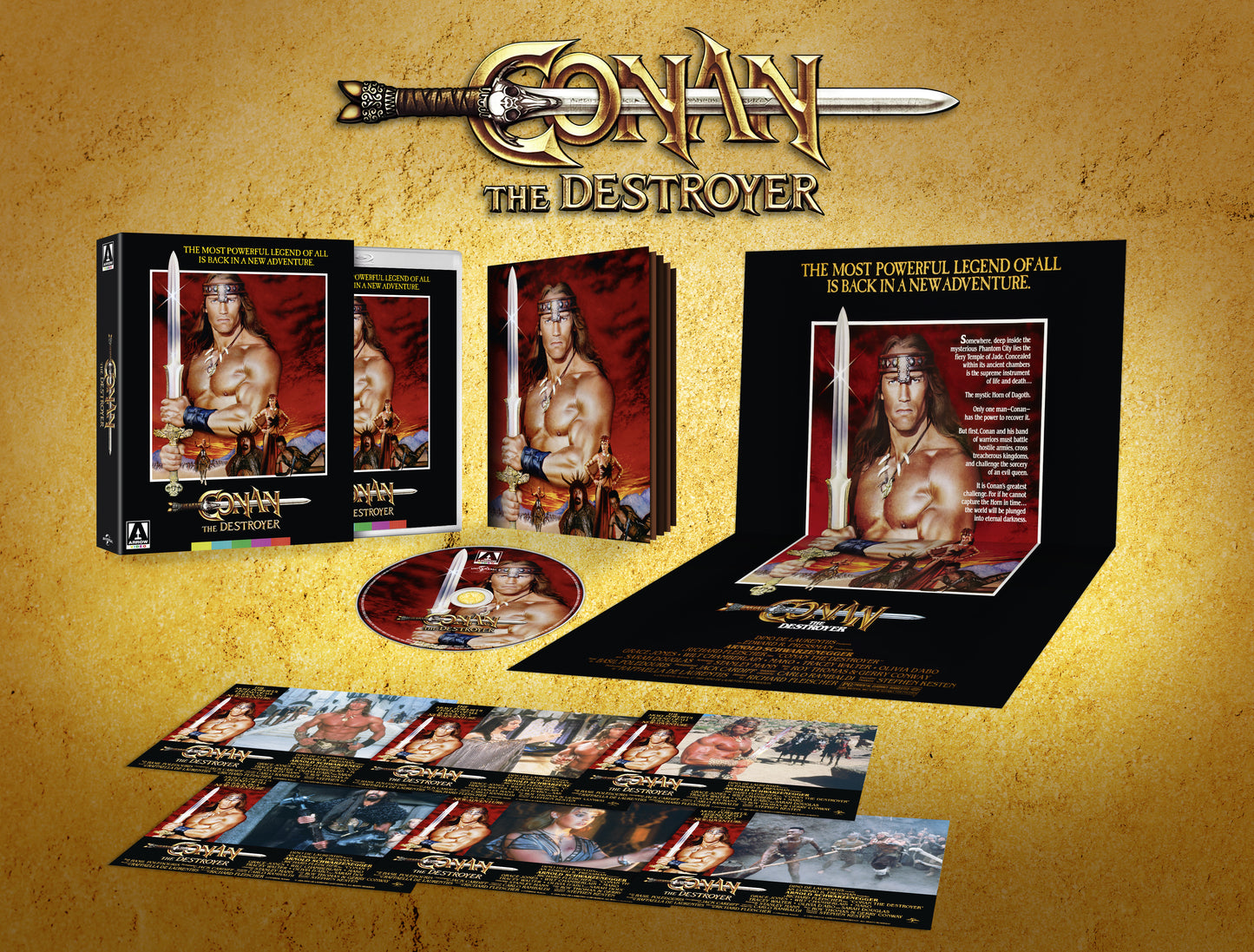 Conan The Destroyer Limited Edition Arrow Video Blu-Ray [NEW] [SLIPCOVER]