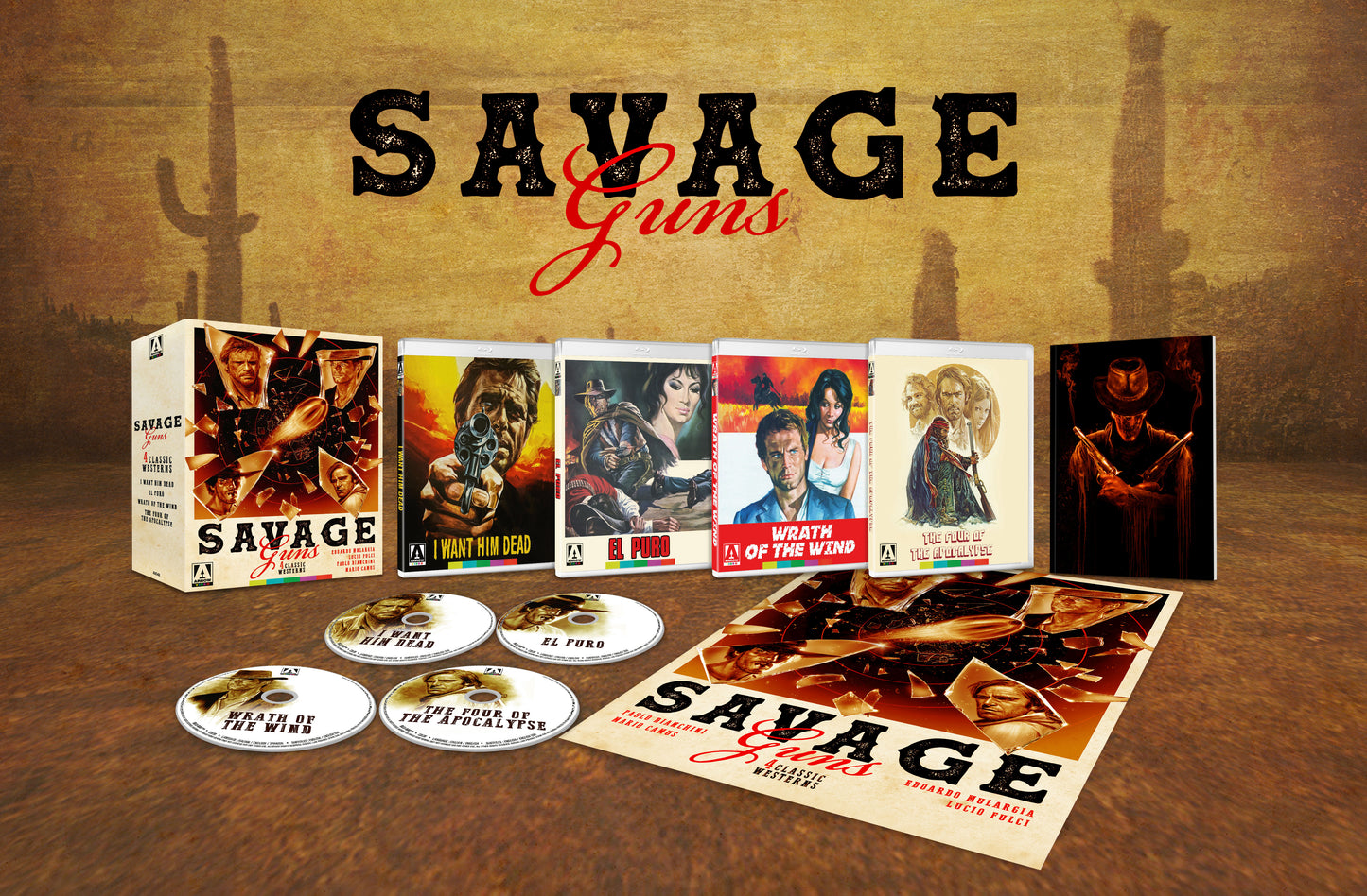 Savage Guns: Four Classic Westerns Volume 3 Limited Edition Arrow Video Blu-Ray Box Set [PRE-ORDER]
