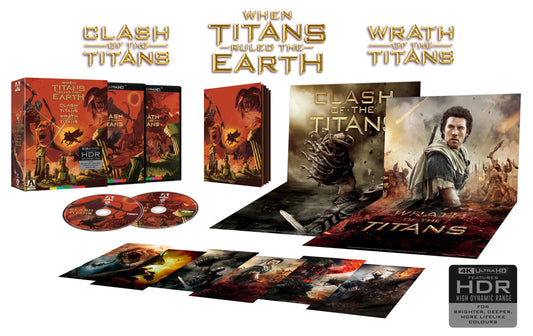 When Titans Ruled The Earth: Clash Of The Titans & Wrath Of The Titans Limited Edition Arrow Video 4K UHD Box Set [NEW]