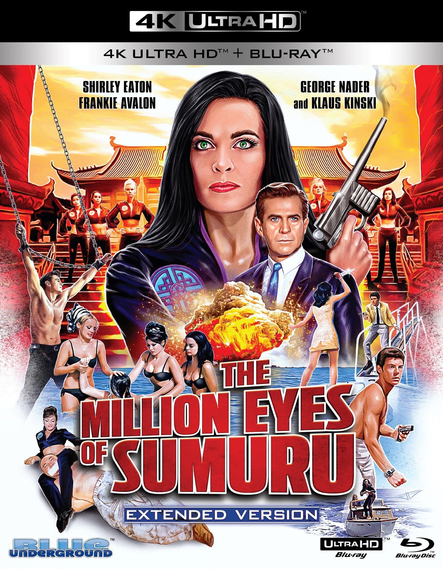 The Million Eyes of Sumuru Limited Edition Blue Underground 4K UHD/Blu-Ray [NEW] [SLIPCOVER]