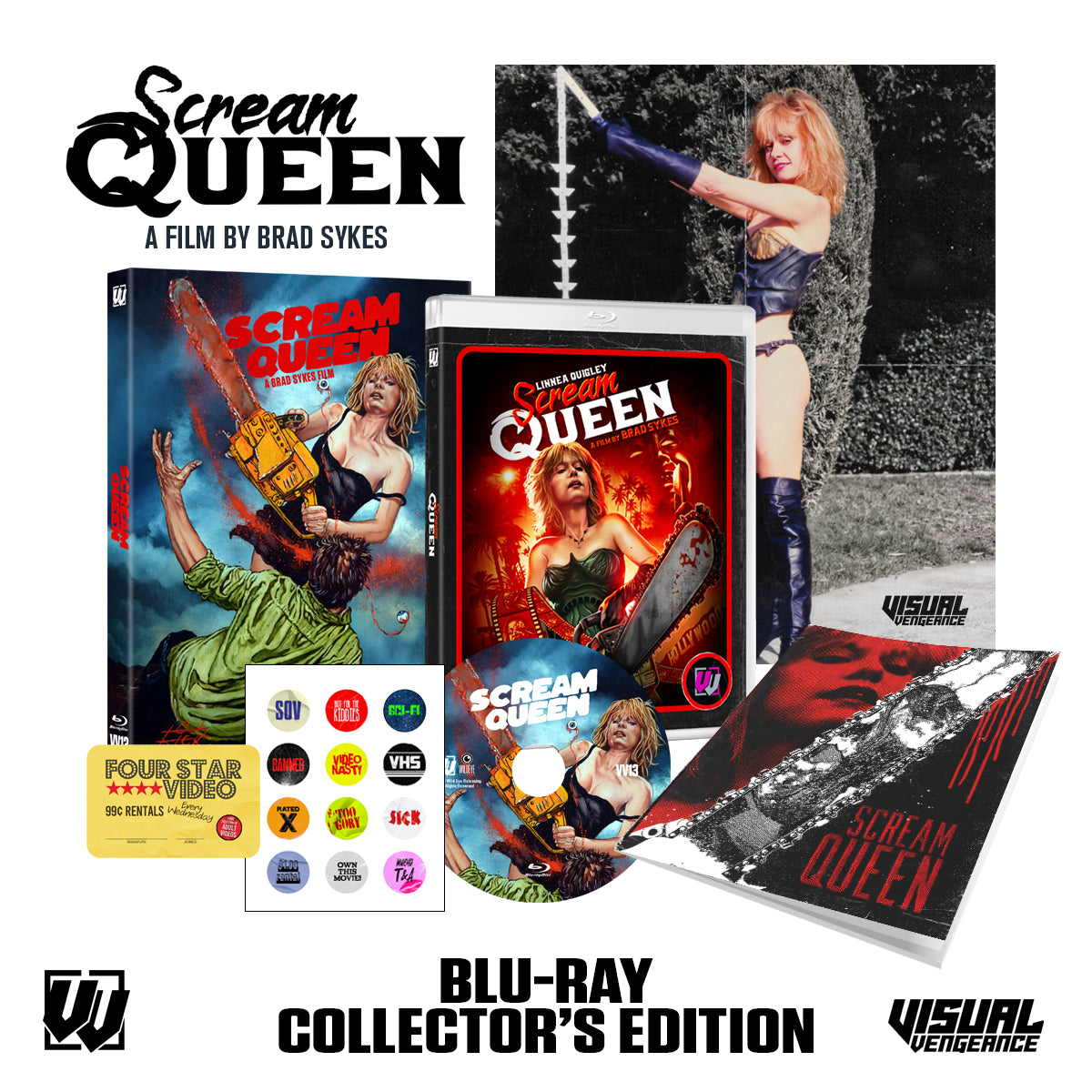 Scream Queen Limited Edition Visual Vengeance Blu-Ray [NEW] [SLIPCOVER]