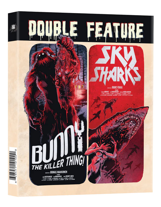 Sky Sharks + Bunny the Killer Thing Limited Edition Raven Banner Blu-Ray [NEW] [SLIPCOVER]