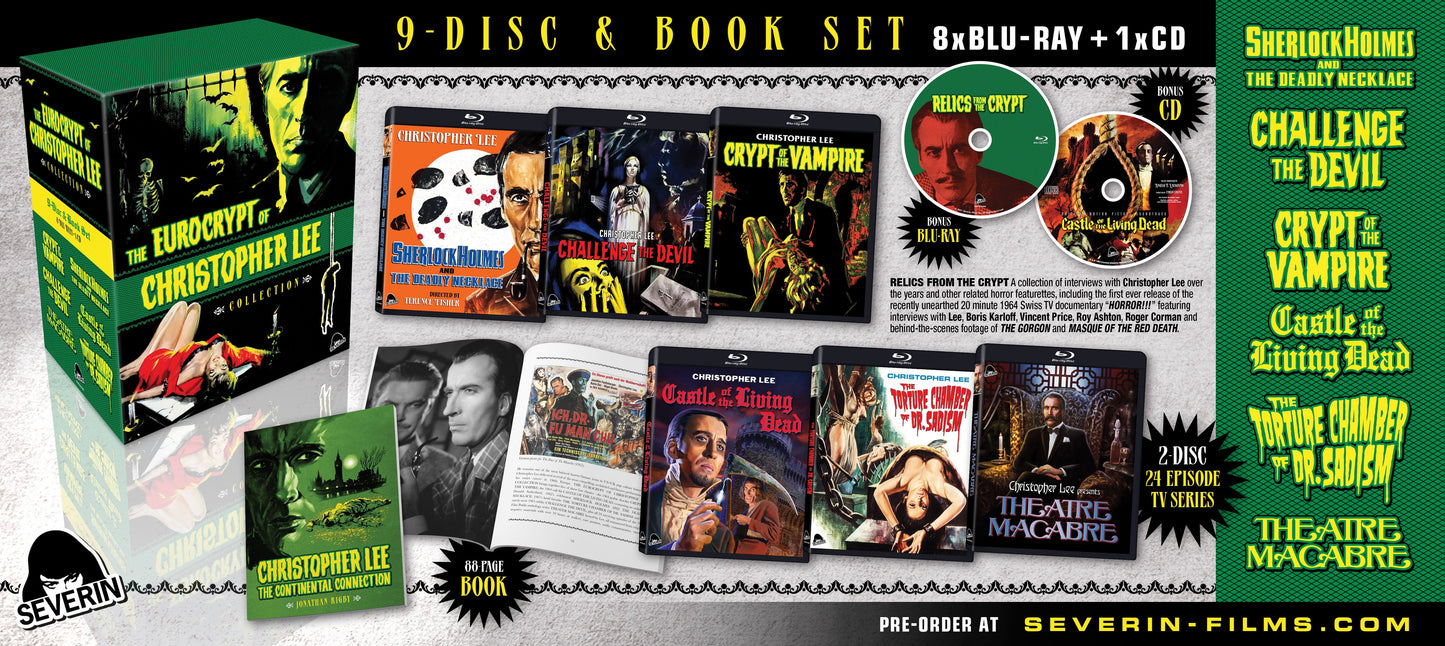 The Eurocrypt Of Christopher Lee Collection Vol. 1 Severin Films Blu-Ray/CD Soundtrack [NEW]