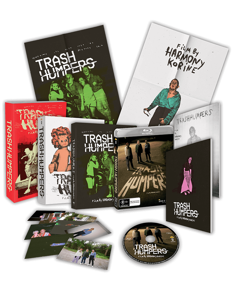 LITTLE DEVILS - Trash Humpers (2009) VHS Collector's Edition (Blu-Ray +VHS +Presskit +Book +Rigid case +Slipcase +Poster +Artcards)