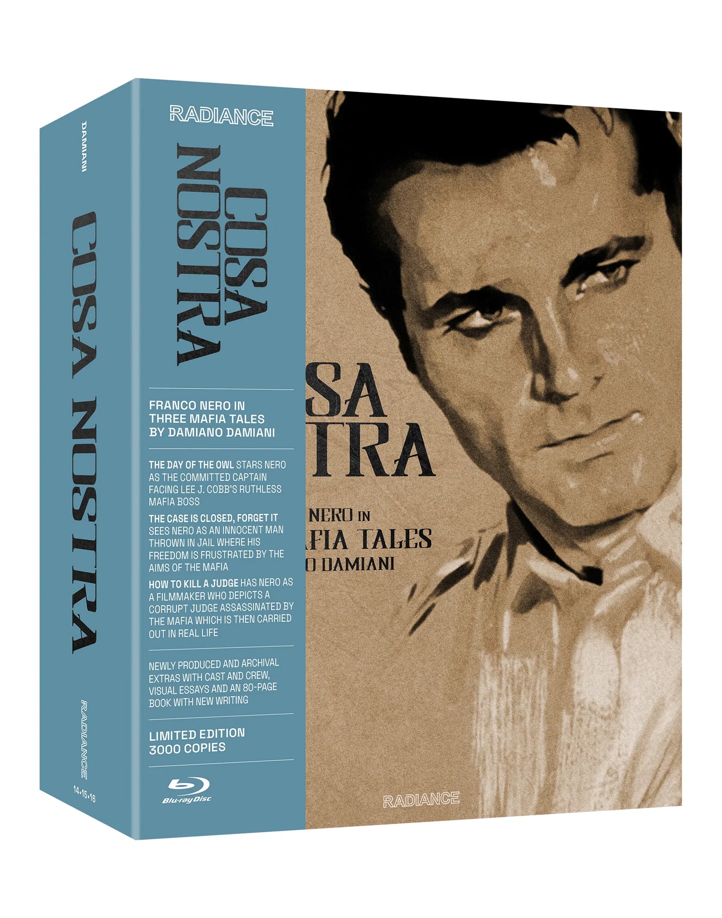 Cosa Nostra: Franco Nero in three Mafia Tales by Damiano Damiani Limited Edition Radiance Films Blu-Ray Box Set [NEW]